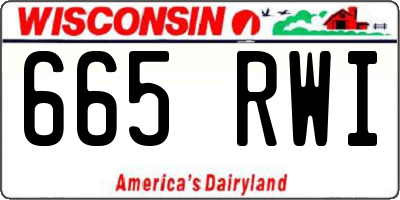 WI license plate 665RWI