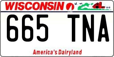 WI license plate 665TNA