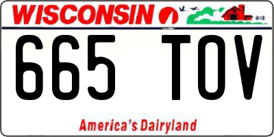 WI license plate 665TOV