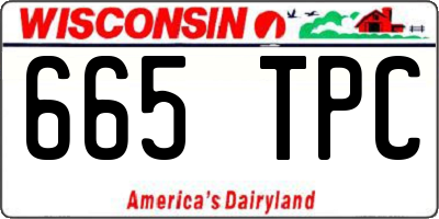 WI license plate 665TPC