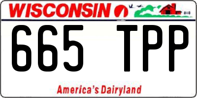 WI license plate 665TPP