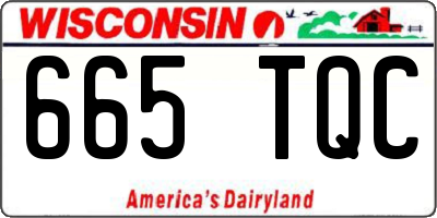 WI license plate 665TQC