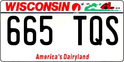 WI license plate 665TQS