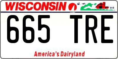 WI license plate 665TRE