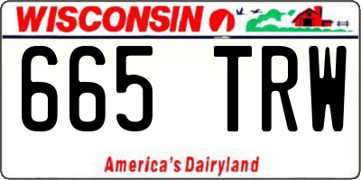 WI license plate 665TRW