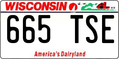 WI license plate 665TSE