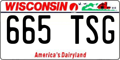 WI license plate 665TSG