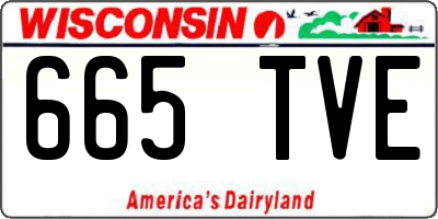 WI license plate 665TVE