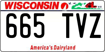WI license plate 665TVZ