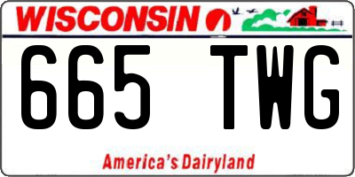 WI license plate 665TWG
