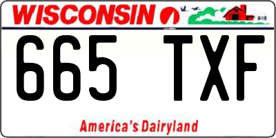 WI license plate 665TXF