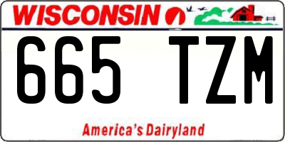 WI license plate 665TZM
