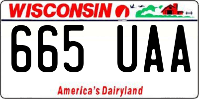 WI license plate 665UAA