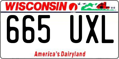 WI license plate 665UXL