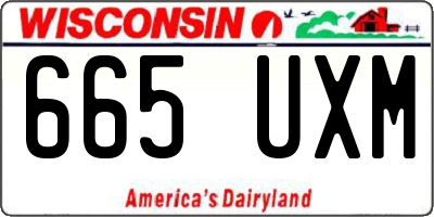WI license plate 665UXM