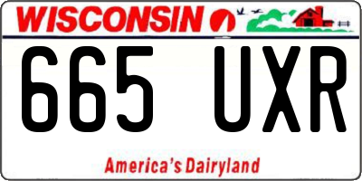 WI license plate 665UXR
