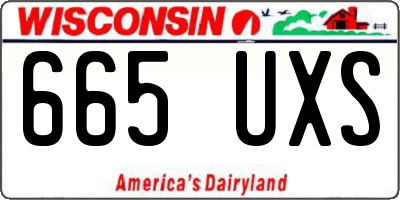 WI license plate 665UXS