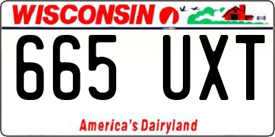 WI license plate 665UXT