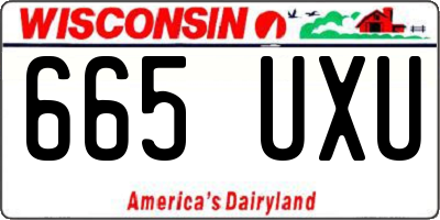 WI license plate 665UXU