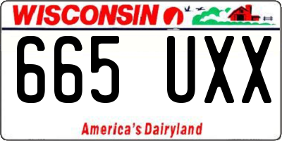 WI license plate 665UXX
