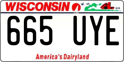 WI license plate 665UYE