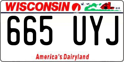 WI license plate 665UYJ