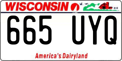 WI license plate 665UYQ