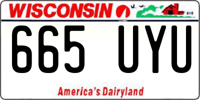 WI license plate 665UYU
