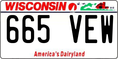 WI license plate 665VEW