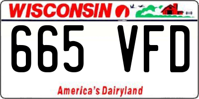 WI license plate 665VFD