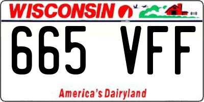WI license plate 665VFF