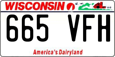 WI license plate 665VFH