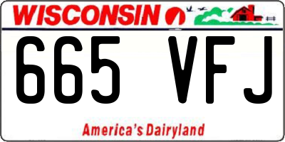 WI license plate 665VFJ