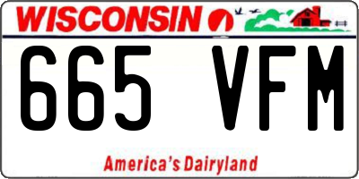 WI license plate 665VFM