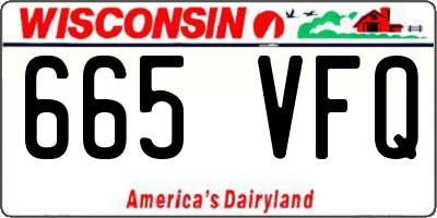 WI license plate 665VFQ