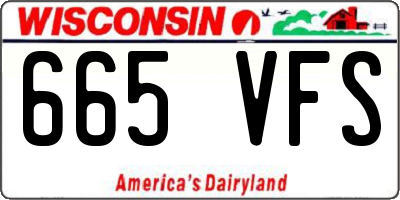 WI license plate 665VFS