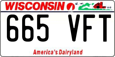 WI license plate 665VFT