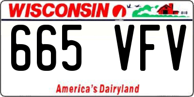 WI license plate 665VFV