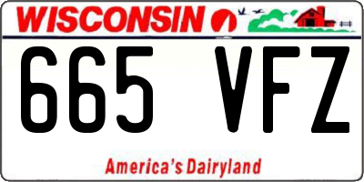 WI license plate 665VFZ