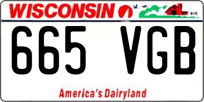 WI license plate 665VGB