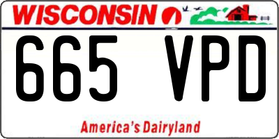 WI license plate 665VPD