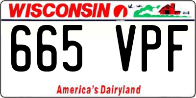 WI license plate 665VPF