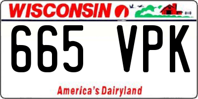 WI license plate 665VPK