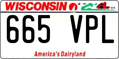 WI license plate 665VPL