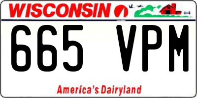 WI license plate 665VPM