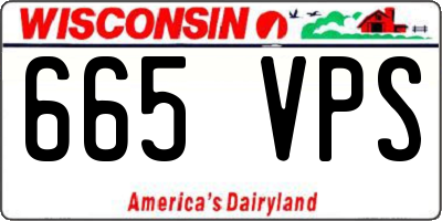 WI license plate 665VPS