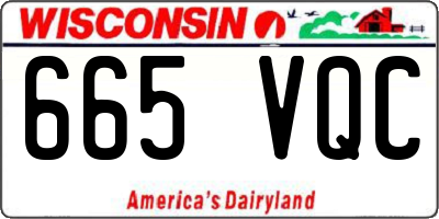 WI license plate 665VQC
