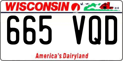 WI license plate 665VQD
