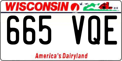 WI license plate 665VQE