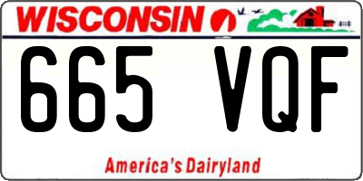 WI license plate 665VQF